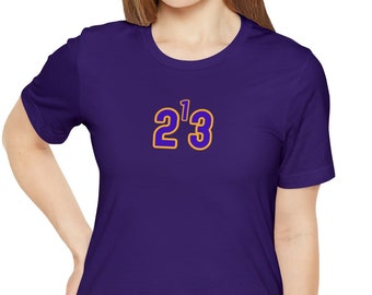 213 T-Shirt, area codes t-shirt, 310, Los Angeles, California, TWO ONE THREE, (Purple Numbers With Gold Outline)