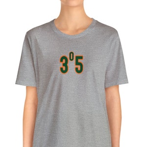 305 T-shirt, riktnummer t-shirt, 305, Miami, Miami-Dade, Florida, TRE OCH FEM, (gröna siffror med orange kontur)