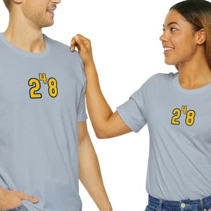 248 T-shirt, riktnummer t-shirt, 248, Detroit Michigan, TVÅ FYRA ÅTTA, (gula siffror med blå kontur)