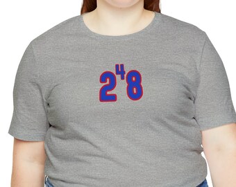 248 T-Shirt, Vorwahlen T-Shirt, 248, Detroit, MInichi, ZWEI VIER ACHT, (Blaue Zahlen mit rotem Umriss)