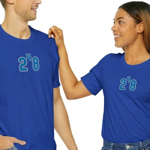 248 T-shirt, riktnummer t-shirt, 248, Detroit Michigan, TVÅ FYRA ÅTTA, (Blå siffror med silverfärgad kontur)