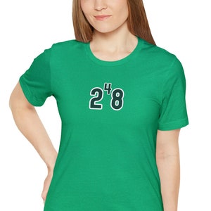 248 T-shirt, riktnummer t-shirt, 248, Detroit Michigan, TVÅ FYRA ÅTTA, (gröna siffror med vit kontur)