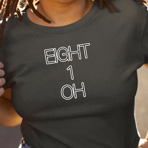 Åtta 1 Oh T-shirt, riktnummer t-shirt, 810, Michigan