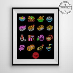 Japanese food sushi wall art Japandi sushi lover gift for sushi lover art print sushi poster