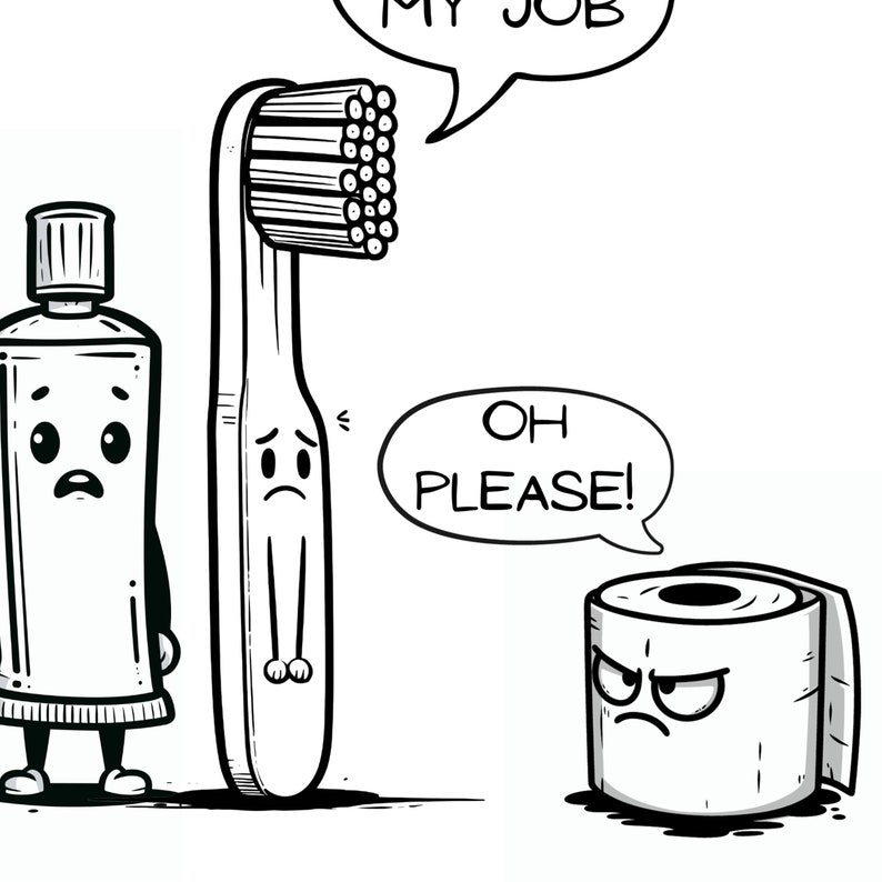 Funny Bathroom Signs Funny Wall Art Minimal Bathroom Humor Etsy Canada