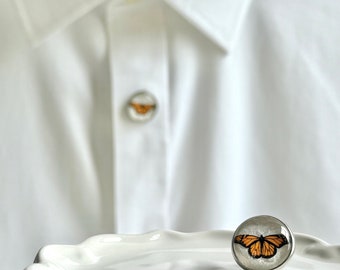 Memorial Monarch Pin, butterfly lapel tie pin, unique butterfly pin, gift idea for butterfly lover, butterfly bereavement pin