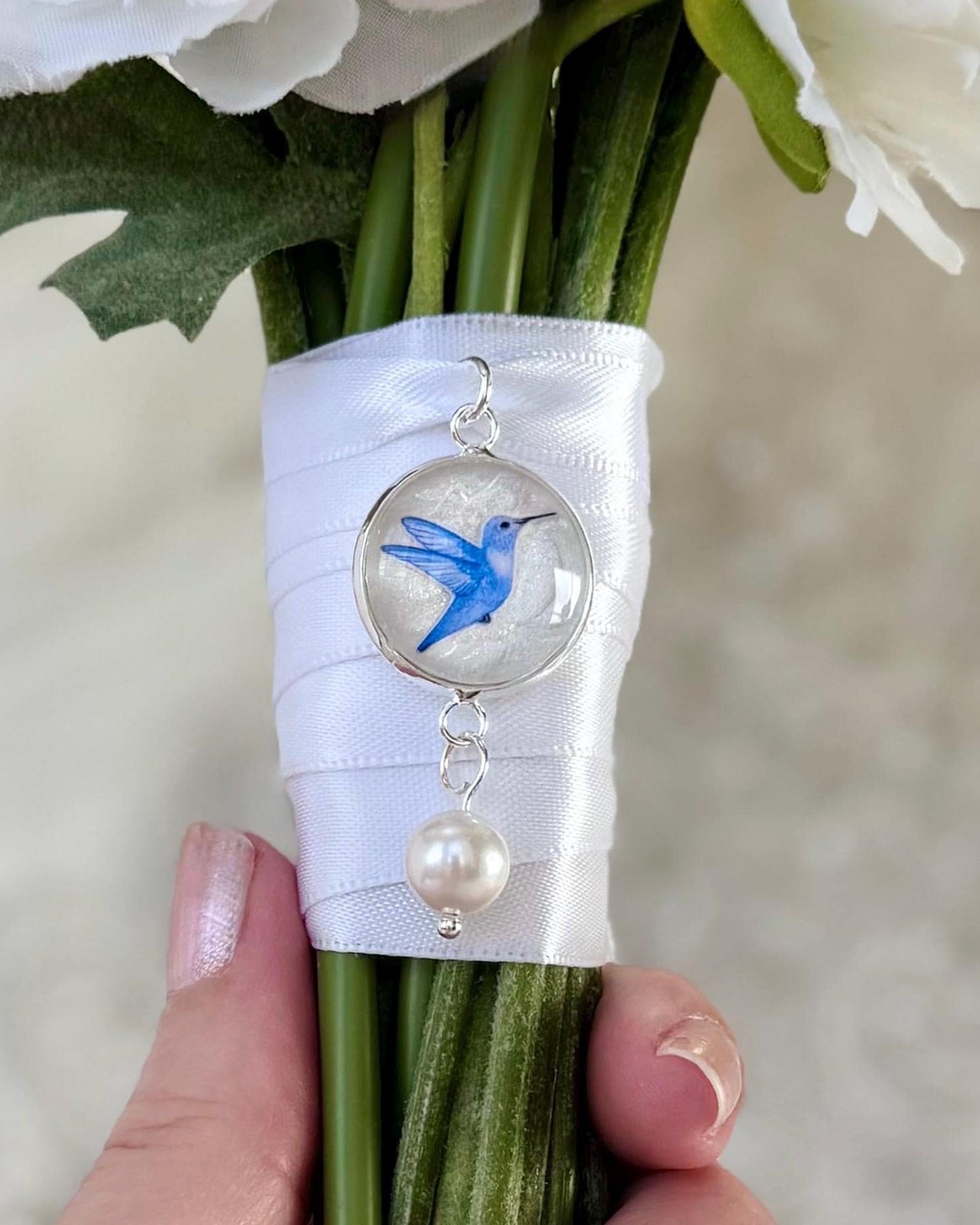 something blue bouquet charm