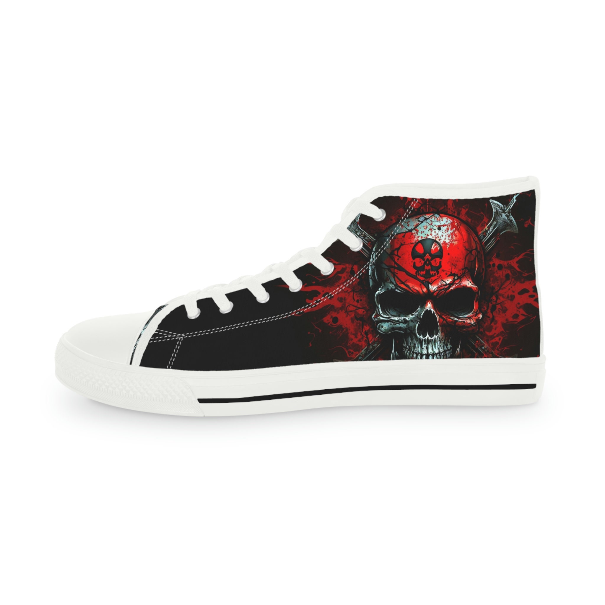 Discover Men's High Top Sneakers Skull Design