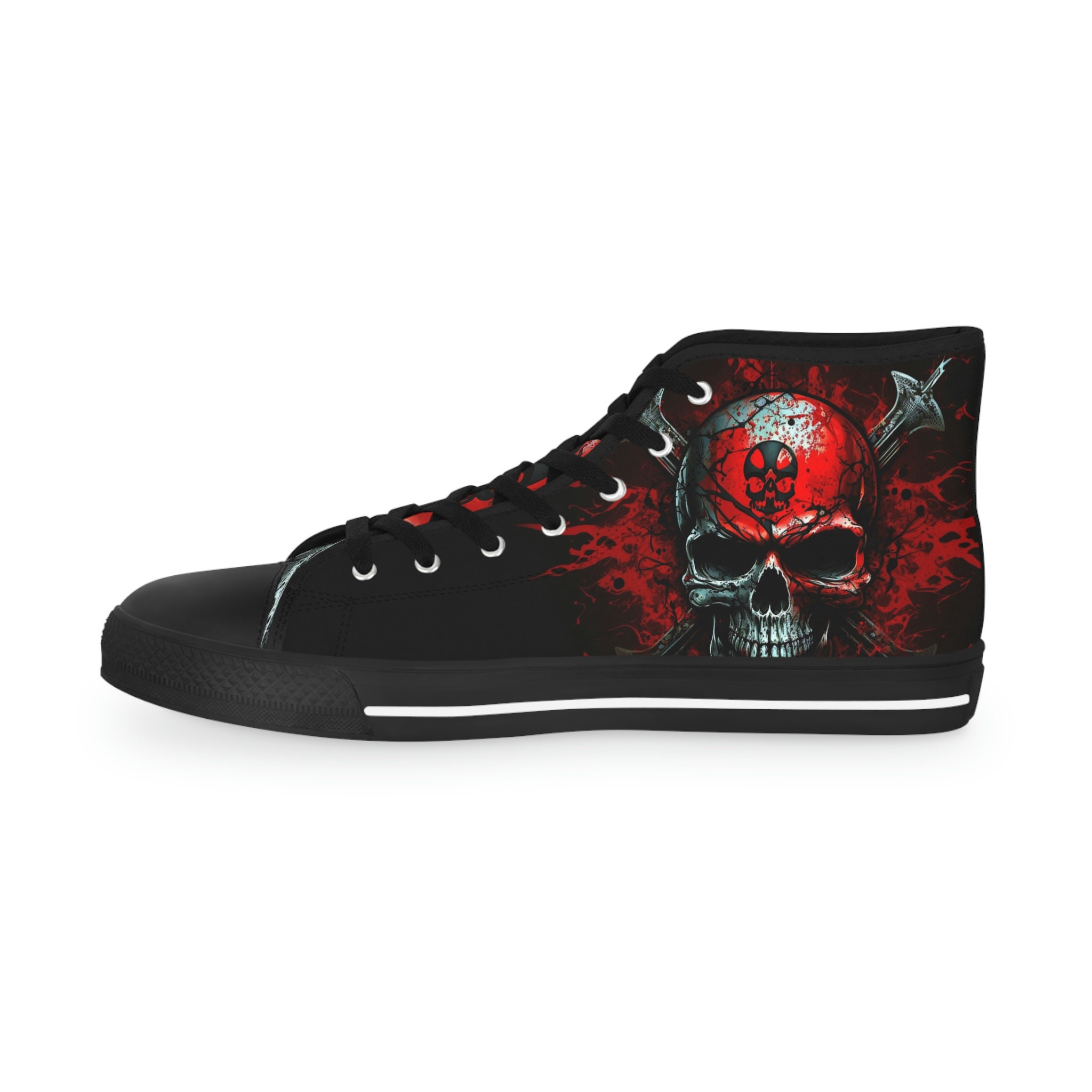 Discover Men's High Top Sneakers Skull Design