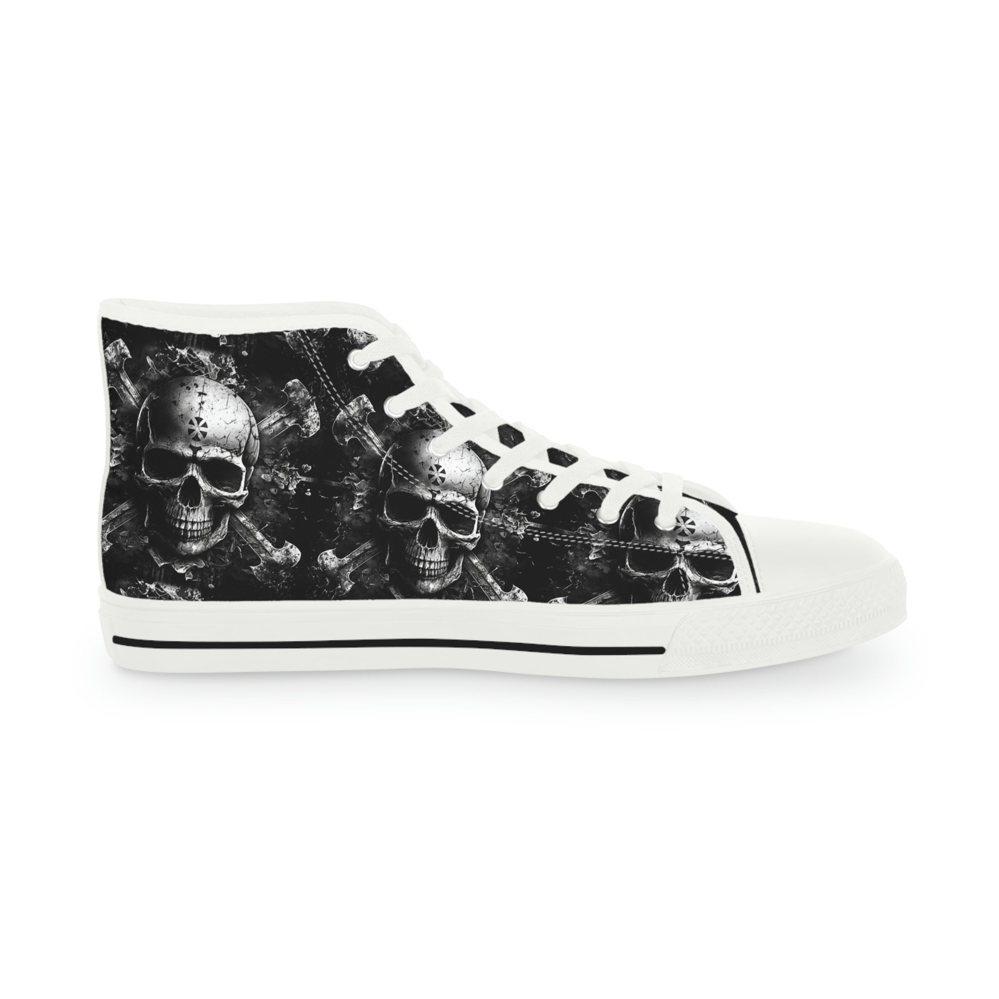 Discover Men's High Top Sneakers with Skull Design