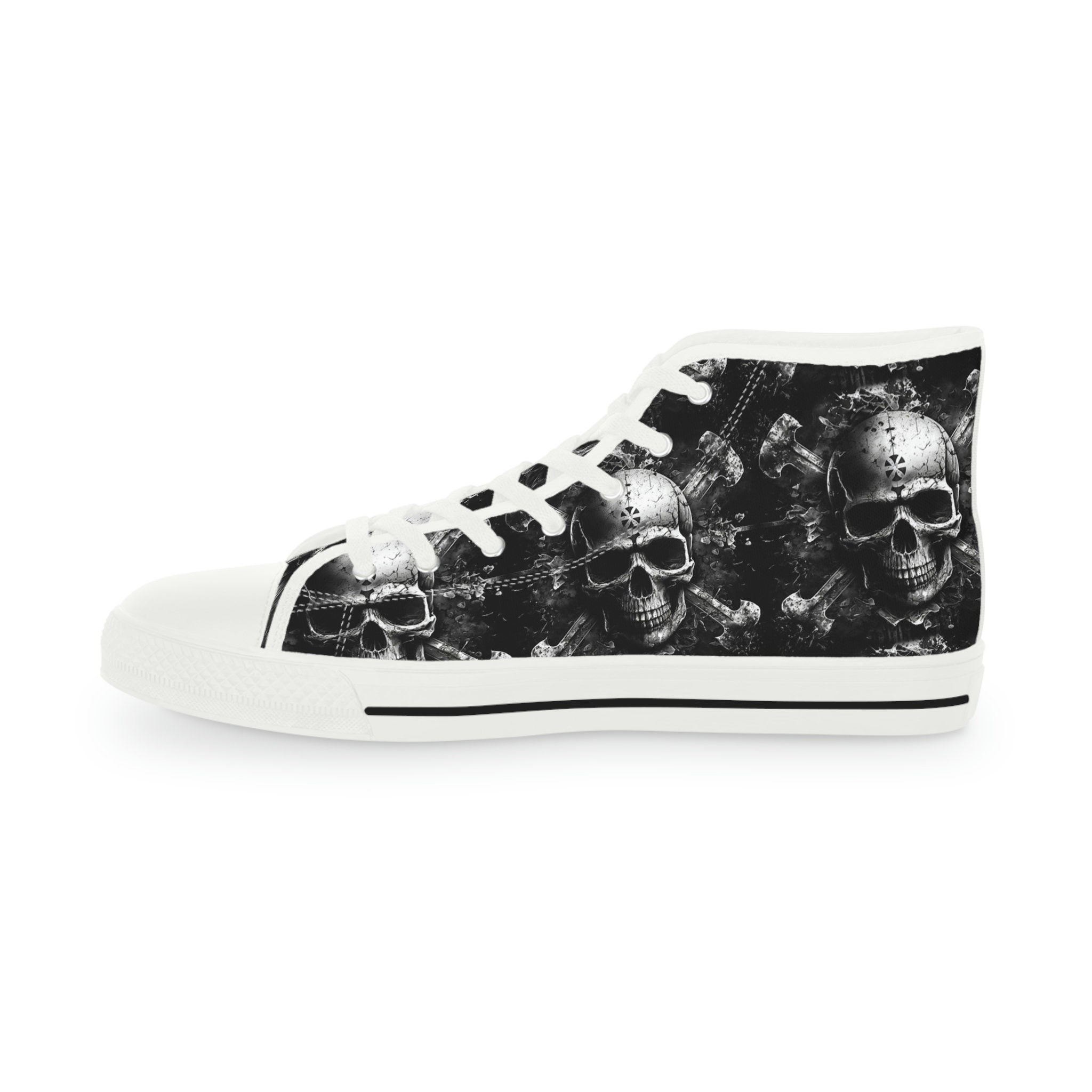 Discover Men's High Top Sneakers with Skull Design