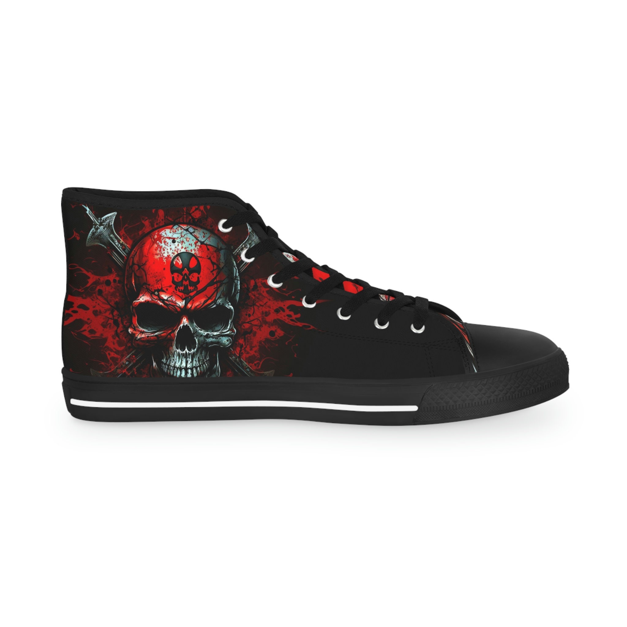 Discover Men's High Top Sneakers Skull Design