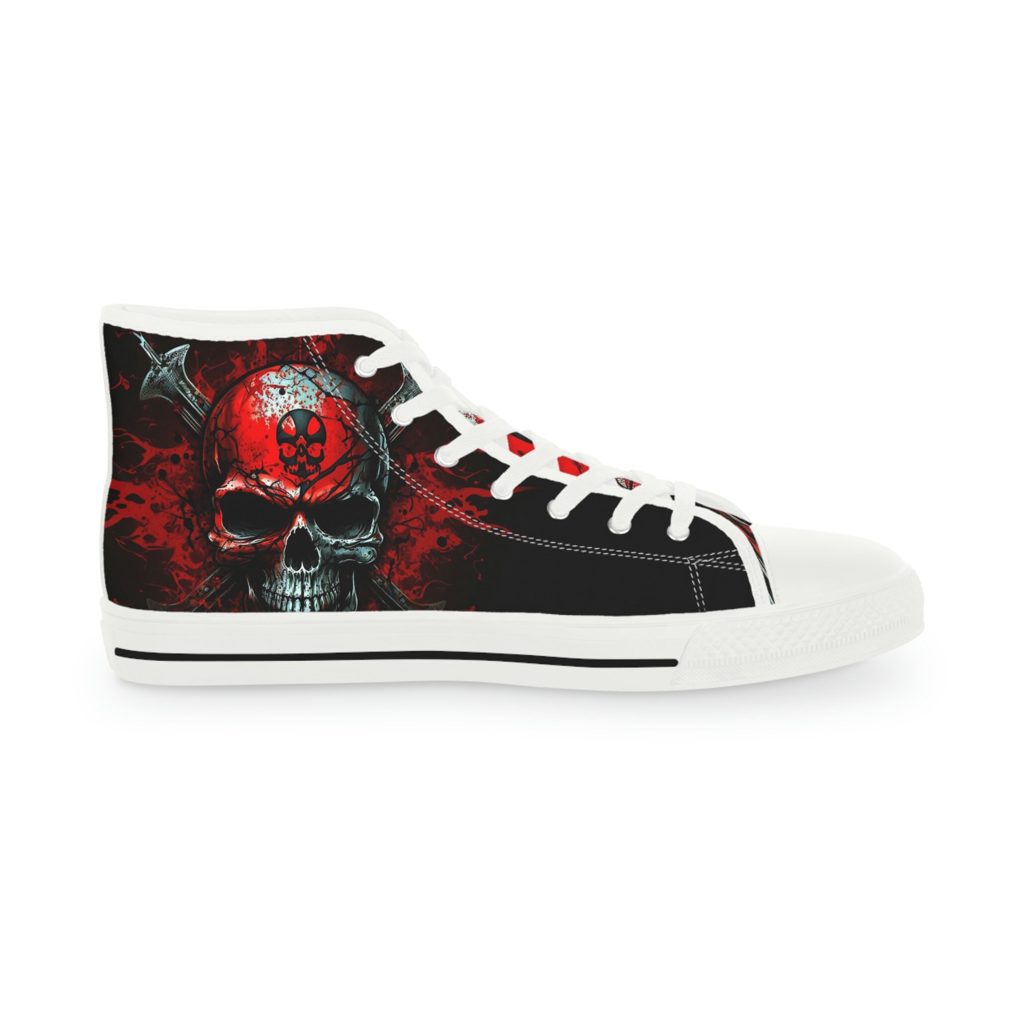 Discover Men's High Top Sneakers Skull Design