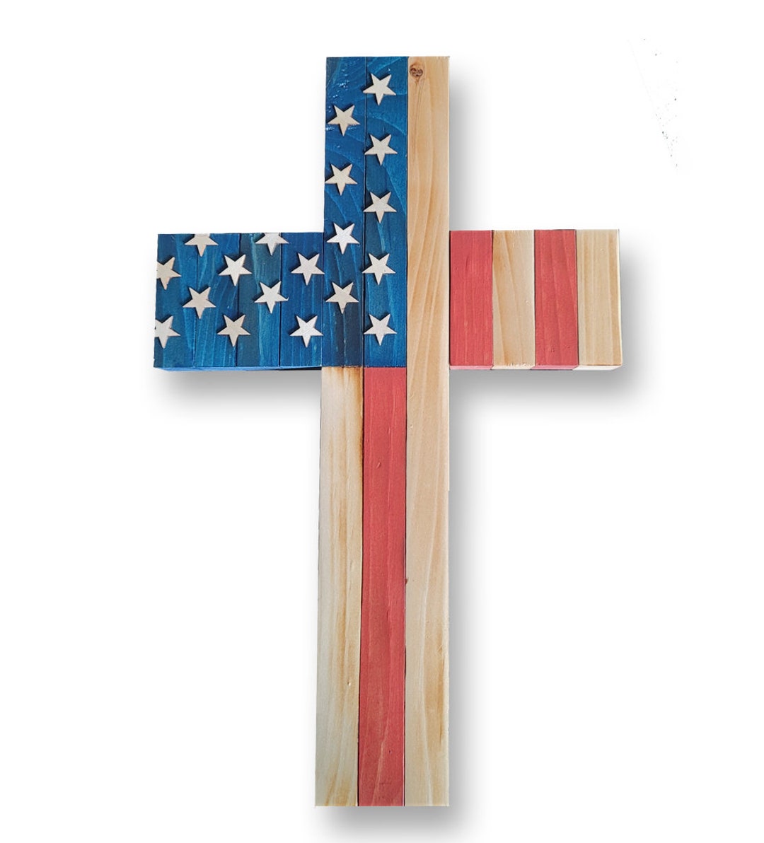 Wood Flag Cross Etsy