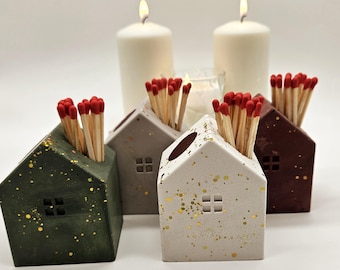 Casa Brillante - Encendedor de Cerillas - Casa de Cerillas - Casa Decorativa - Almacenamiento de Cerillas