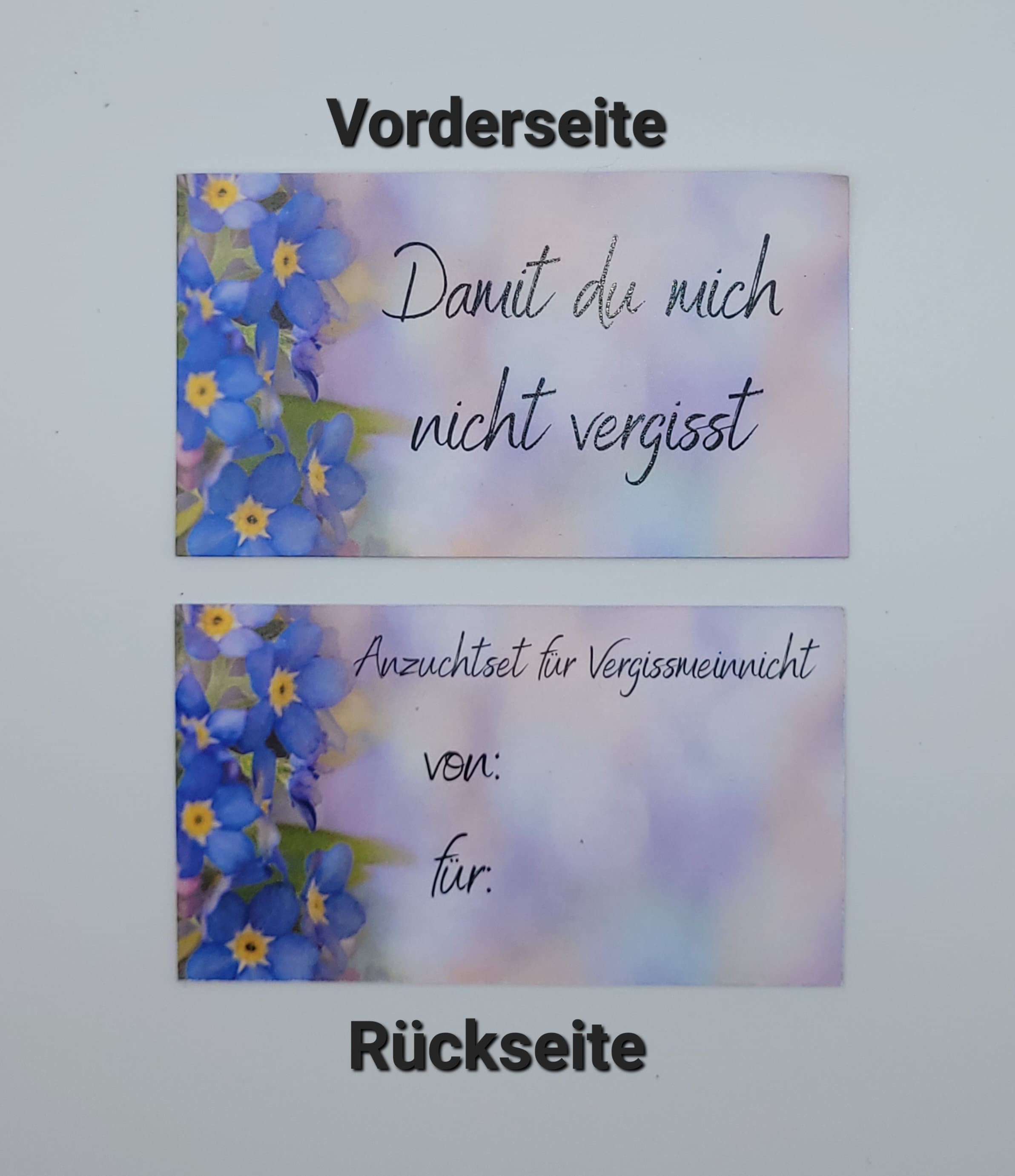 Anzuchtset Vergissmeinnicht Geschenkset Damit du mich nicht vergisst