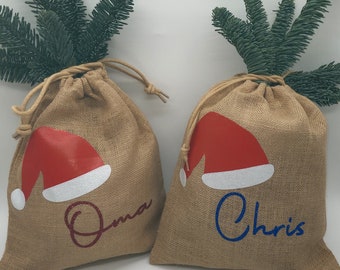 Bolsa de San Nicolás personalizada - Embalaje de regalo de Navidad - Navidad - San Nicolás - Papá Noel