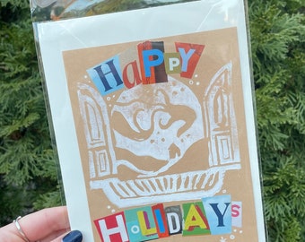 Handmade Holiday Card (Collage Style)