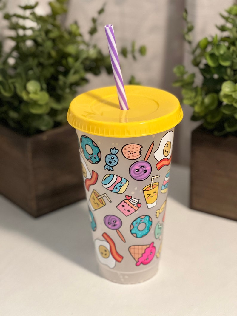 24 Oz Confetti Cold Cup, Kids, Confetti Cup, Kawaii, Drinkware Etsy