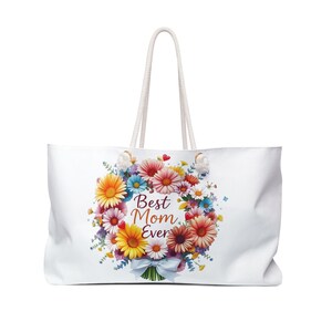 Floral Weekender Tasche, Geschenk für Mama, Reisetasche zum Muttertag, Reisetasche für besondere Anlässe, beste Mutter aller Zeiten