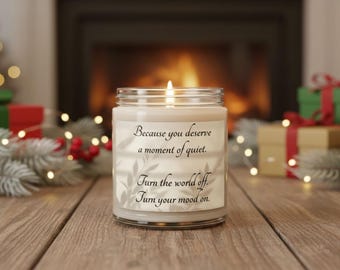 Aromatherapy Soy Candle, Calming Stress Relief, Spa Gift
