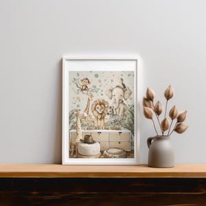 Safari Nursery Wall Art Printable, Jungle Animal Digital Download, Safari Baby Room Decor, Boho Safari Animal Print, Gender Neutral Nursery