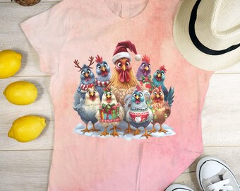 Christmas Chicken Art Print Set – Holiday Farmhouse Decor (Digital Download)