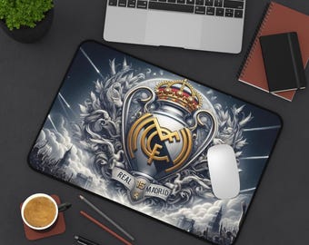 Alfombrilla de escritorio del Real Madrid: regalo para aficionados al fútbol, alfombrilla deportiva
