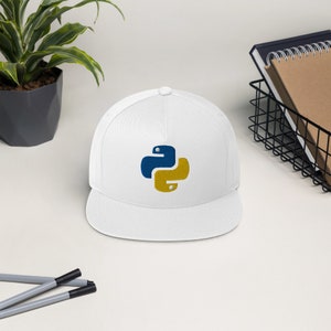 Python Flat Bill Cap, Python Hat, Python Cap Hat