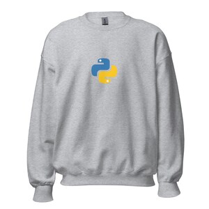 Python Sweatshirt, Python Coding Sweatshirt, Python Logo, Python
