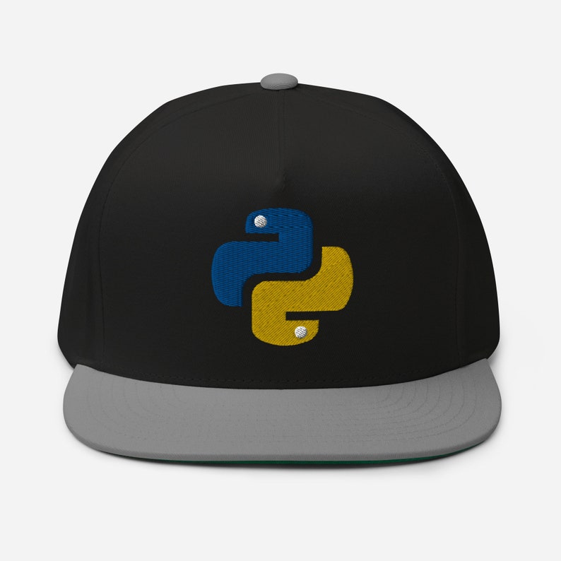 Python Flat Bill Cap, Python Hat, Python Cap Hat