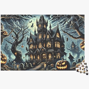 Haunted Mansion Halloween Jigsaw Puzzle - 1000 Piece Puzzle For Adults