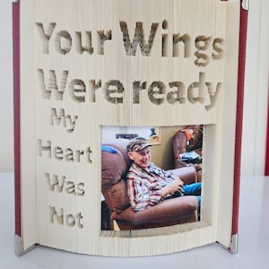 Bookfolding pattern Wings were ready heart was not with frame  Cut &Fold