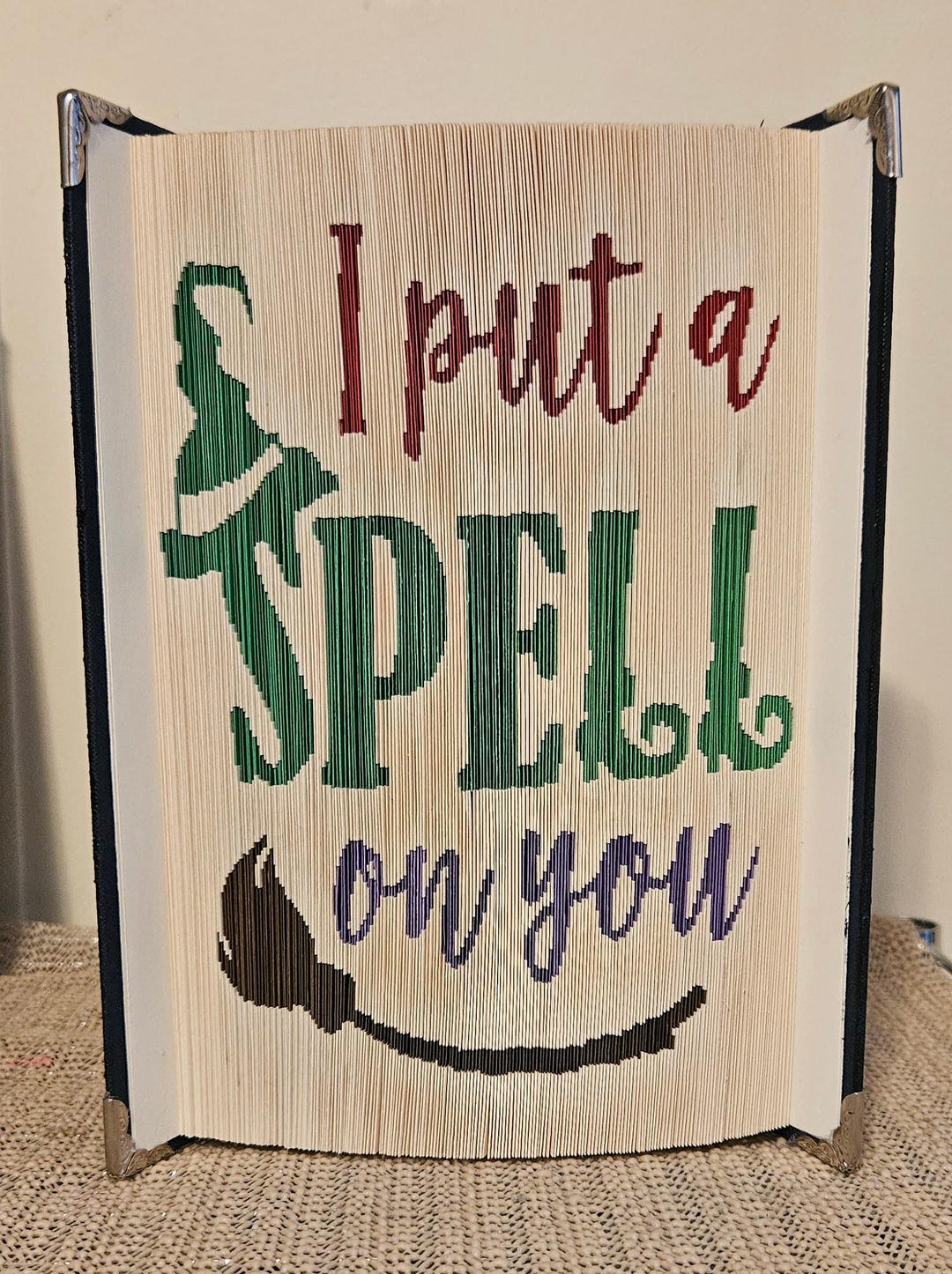 Bookfolding Pattern I Put a Spell on You Cut and Fold Etsy