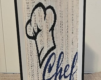 bookfolding pattern cut and fold chef