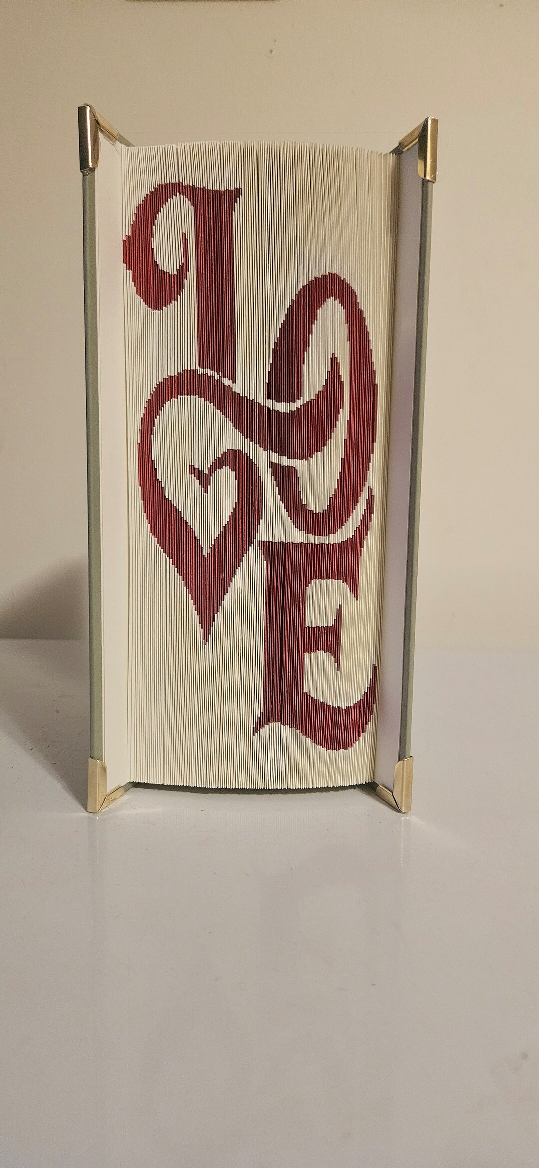 Bookfolding Pattern LOVE Cut and Fold Inverted - Etsy