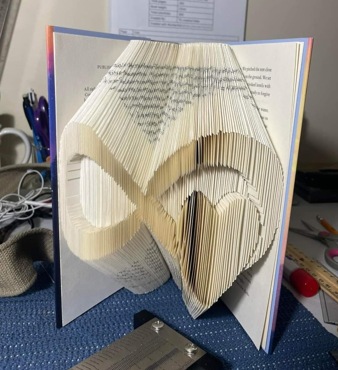 Bookfolding Pattern Infinity Symbol With Heart Combi Cut and Fold - Etsy