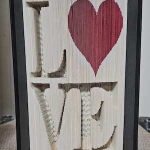 bookfolding LOVE cut and fold