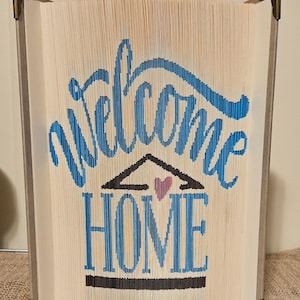 bookfolding pattern cut and fold welcome home