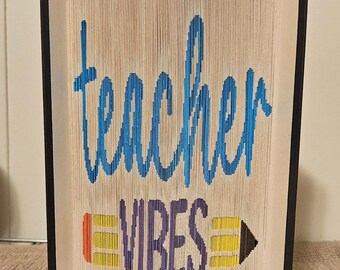bookfolding pattern cut and fold teacher vibes