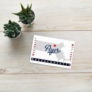 Cartão Postal Padrão do Logotipo do Estado de Ayer Ma