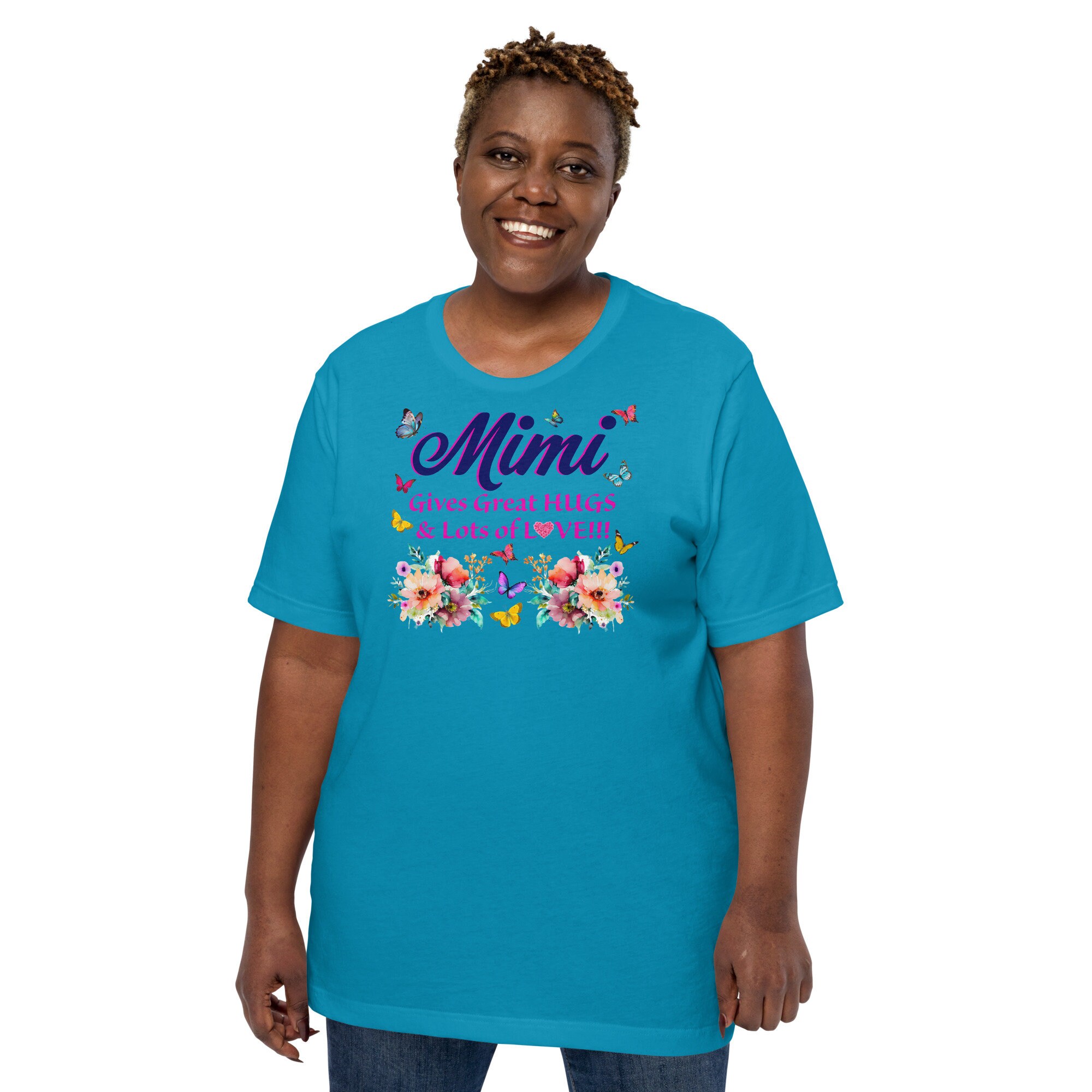 Mimi Gives Great HUGS & Lots of LOVE!!! - Women's Soft T-Shirt