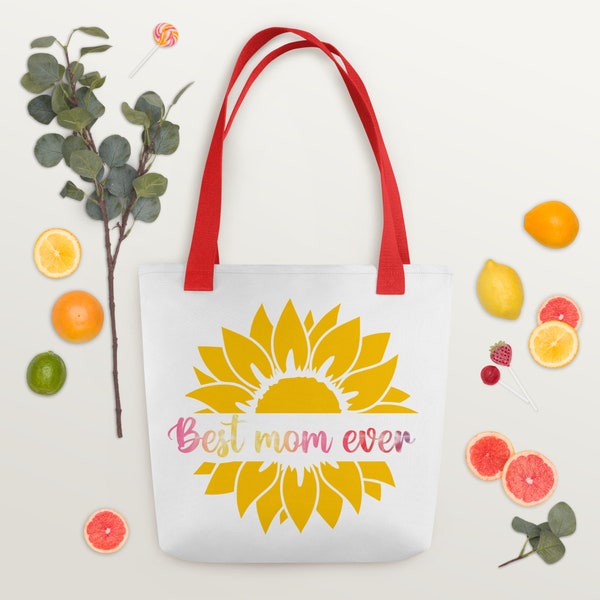 Best Mom Ever Sunflower - Tote Bag - holds up to 44 lbs