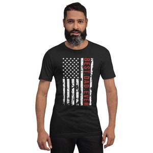 Best Dad Ever - Mens Soft T-shirt - US Flag