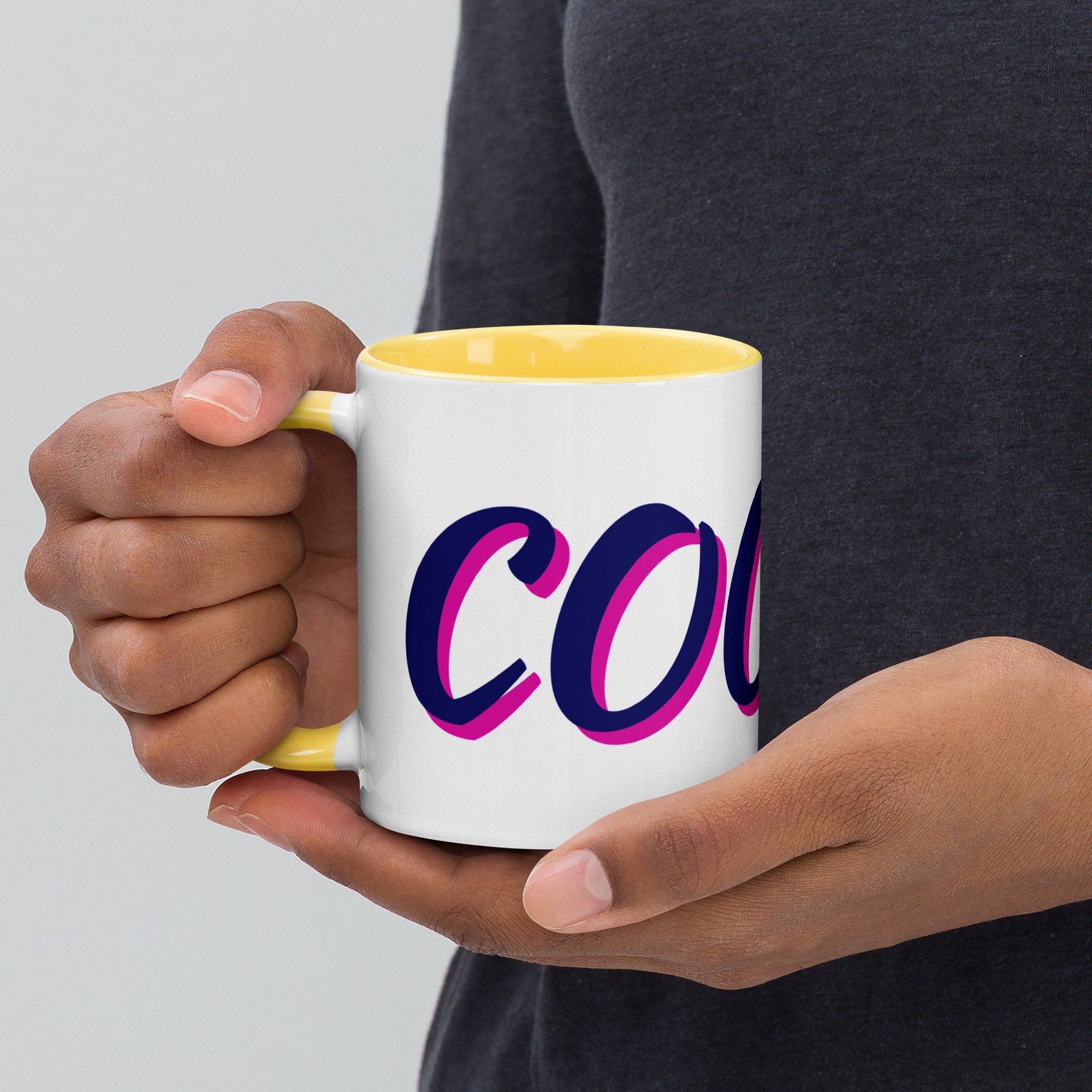 COOLIO - Colorblock Ceramic Mug - 6 Colors, 11 Oz (bp) - Etsy