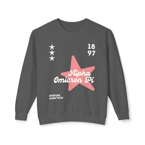 Alpha Omicron Pi Superstar Lightweight Crewneck Sweatshirt