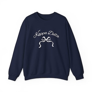 Kappa Delta Weißes Sweatshirt mit Schleifenausschnitt