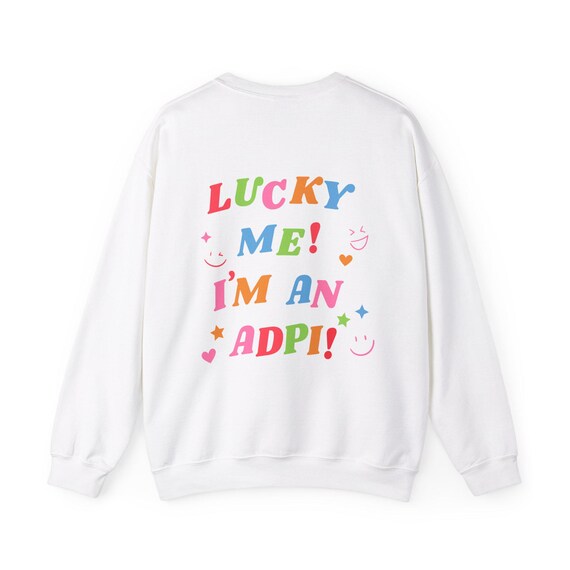 Alpha Delta Pi lucky Me Crewneck Sweatshirt Etsy