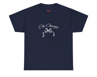 Chi Omega White Bow T-shirt