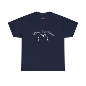 Alpha Chi Omega White Bow T-shirt